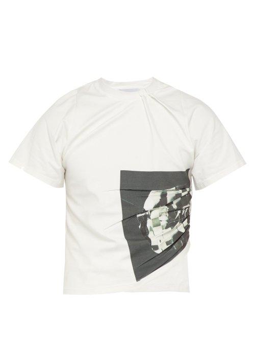Matchesfashion.com Bianca Saunders - Photographic Print Cotton Blend T Shirt - Mens - Black White