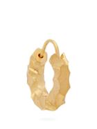 Matchesfashion.com All Blues - Carved Gold Vermeil Single Earring - Mens - Gold