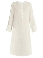 Matchesfashion.com Loup Charmant - Algiers Half Button Cotton Tunic Dress - Womens - White