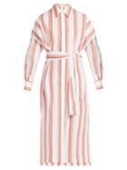 Diane Von Furstenberg Striped Cotton Shirtdress