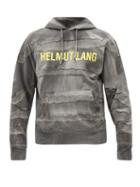 Matchesfashion.com Helmut Lang - Mega Marble-dyed Cotton Hooded Sweatshirt - Mens - Black Grey