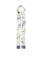 Matchesfashion.com Etro - Bead-fringed Floral-print Silk-faille Scarf - Womens - White Multi