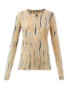 Matchesfashion.com Proenza Schouler - Tie-dyed Cotton-jersey Long-sleeved T-shirt - Womens - Beige Multi