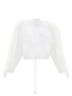Matchesfashion.com Christopher Kane - Feather-trimmed Cotton Hooded Sweatshirt - Womens - White