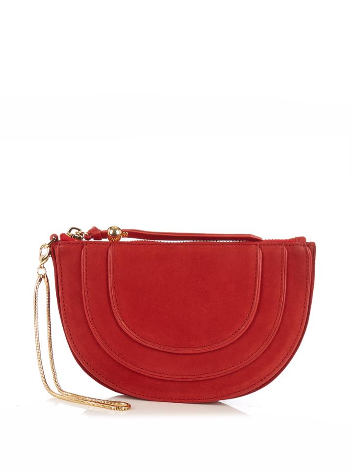 Diane Von Furstenberg Bullseye Suede Clutch