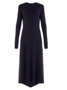 Matchesfashion.com Raey - Fishtail Ribbed Cashmere Dress - Womens - Navy