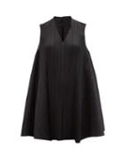 Pleats Please Issey Miyake - Technical-pleated Trapeze Tunic - Womens - Black