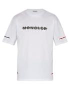 Matchesfashion.com Moncler - Logo Print Cotton T Shirt - Mens - White