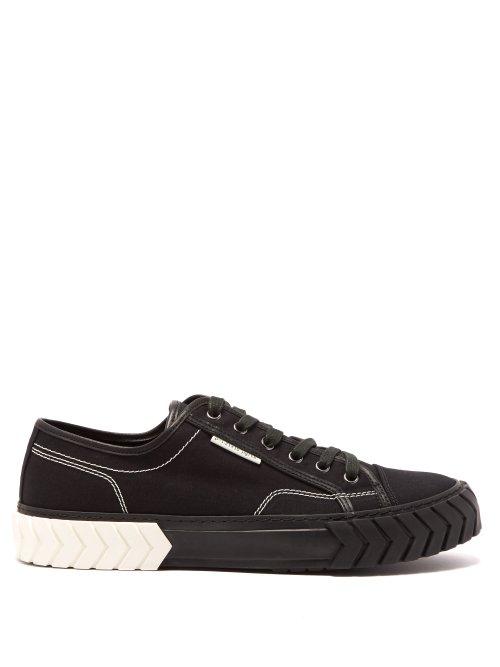 Matchesfashion.com Both - Tyre Tread Low Top Canvas Trainers - Mens - Black White