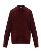 Matchesfashion.com Sunspel - Rack Stitch Cotton Cardigan - Mens - Burgundy