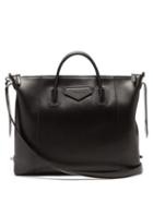 Matchesfashion.com Givenchy - Antigona Logo-appliqu Leather Holdall Bag - Mens - Black