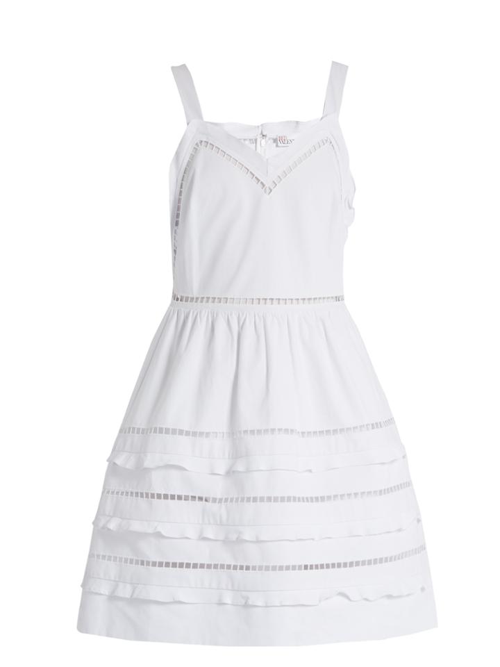 Redvalentino Ladder-lace Trimmed Cotton Dress