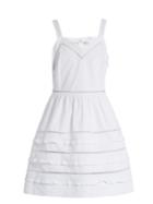 Redvalentino Ladder-lace Trimmed Cotton Dress