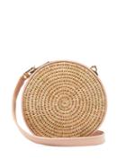 Matchesfashion.com Khokho - Sindi Leather Trimmed Basket Bag - Womens - Light Pink