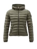 Matchesfashion.com Moncler - Bles Nylon Leger Padded Zip-thru Ls Hooded Jacket - Womens - Khaki