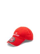 Matchesfashion.com Balenciaga - Logo-embroidered Cotton-twill Cap - Mens - Red