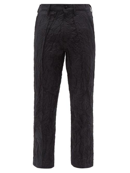 Noma T.d - Wrinkled Twill Trousers - Mens - Black