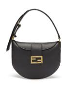 Ladies Bags Fendi - Croissant Ff-logo Leather Shoulder Bag - Womens - Black