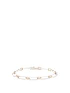 Matchesfashion.com Lizzie Mandler - Diamond & 18kt Gold Link Bracelet - Womens - Silver Gold