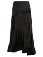 Esteban Cortázar Contrast-panel Satin Midi Skirt