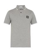Matchesfashion.com Stone Island - Cotton Blend Polo Shirt - Mens - Grey