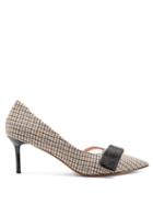 Matchesfashion.com Rochas - Stud-appliqu Houndstooth Pumps - Womens - Multi