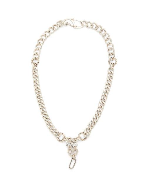 Matchesfashion.com Martine Ali - Damon Dro Sterling-silver & Metal Chain Necklace - Mens - Silver