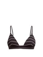 Matchesfashion.com Solid & Striped - The Morgan Striped Bikini Top - Womens - Black Stripe