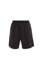 Matchesfashion.com Balenciaga - Logo-embroidered Creased-jersey Track Shorts - Mens - Black