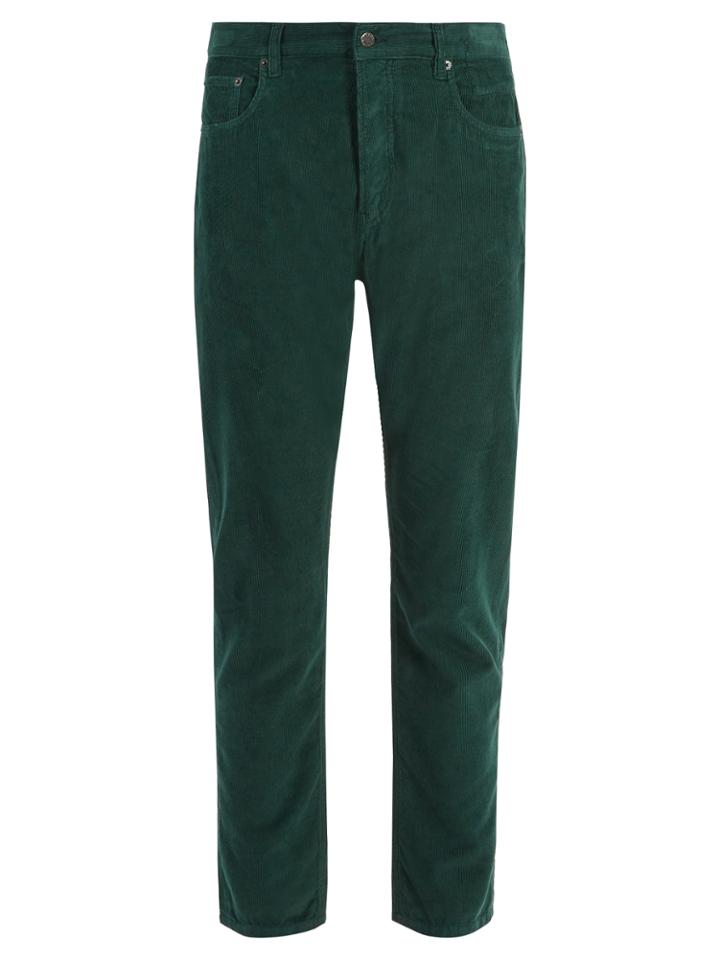 Prada Slim-leg Cotton-corduroy Trousers