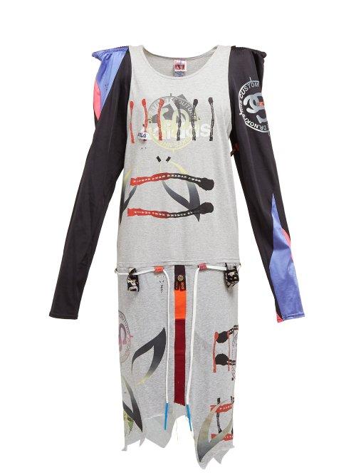 Matchesfashion.com Noki - Cartoon Screen Printed Cotton And Lycra Dress - Womens - Multi
