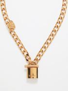 Versace - Padlock & Medusa Head Necklace - Mens - Yellow Gold