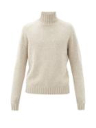 Matchesfashion.com Studio Nicholson - Ribbed Roll-neck Wool Sweater - Mens - Beige
