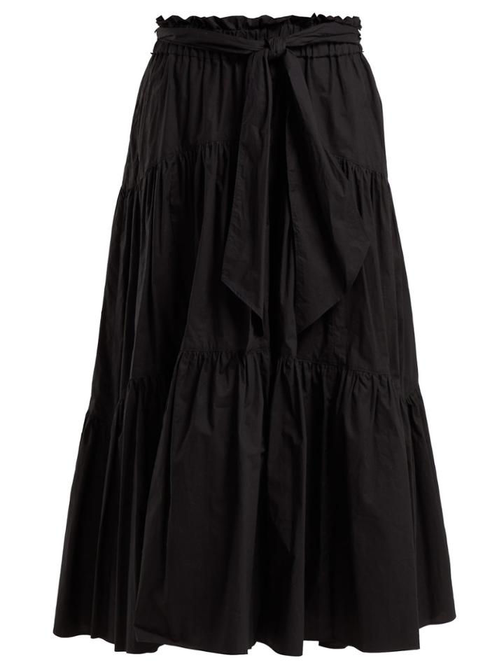 Proenza Schouler Cotton Tiered Midi Skirt