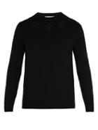 Matchesfashion.com Givenchy - Star Appliqu Wool Sweater - Mens - Black