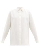 Matchesfashion.com The Row - Big Sisea Wool-blend Shirt - Womens - White
