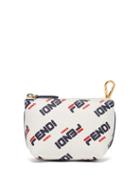 Matchesfashion.com Fendi - Mania Leather Make Up Bag - Womens - White Multi