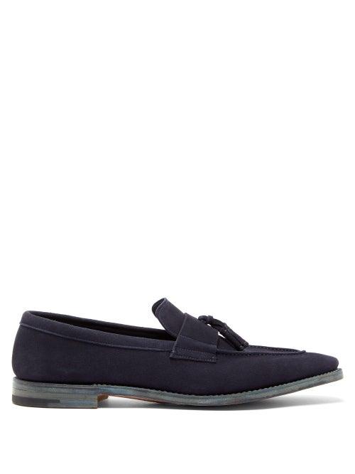 Matchesfashion.com O'keeffe - Samuel Tassel Suede Loafers - Mens - Blue
