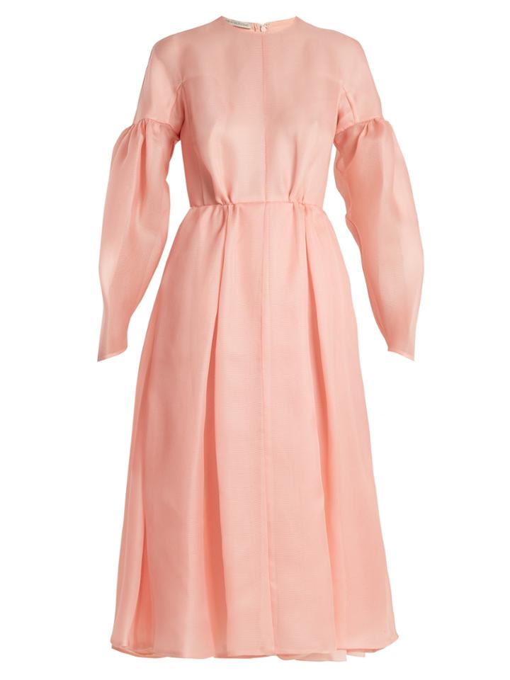 Emilia Wickstead Flora Silk-gazar Midi Dress