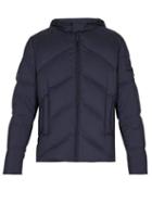 Matchesfashion.com Prada - Hooded Matte Down Quilted Jacket - Mens - Dark Navy