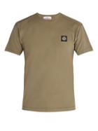 Matchesfashion.com Stone Island - Logo Patch Cotton T Shirt - Mens - Khaki