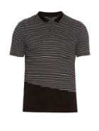 Lanvin Striped Cotton-piqu Polo Shirt