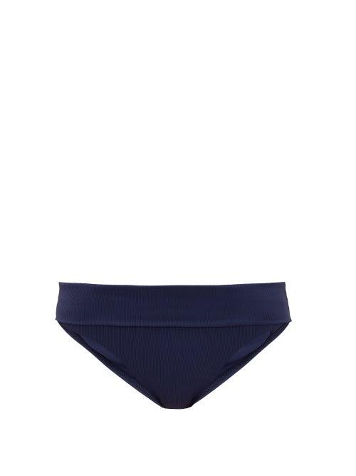 Matchesfashion.com Melissa Odabash - Brussels Ribbed Bikini Briefs - Womens - Navy