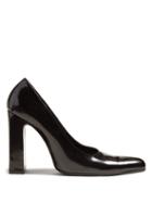 Matchesfashion.com Balenciaga - Block Heel Leather Pumps - Womens - Black