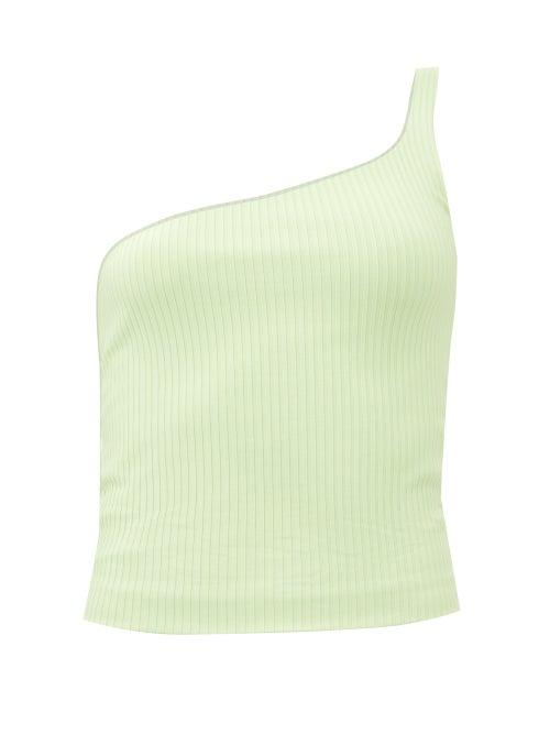 Gauge81 - Chize One-shoulder Ribbed Top - Womens - Green