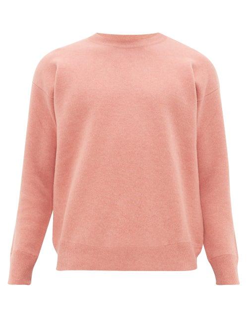 Matchesfashion.com Studio Nicholson - Centum Wool Blend Jersey Sweatshirt - Mens - Pink