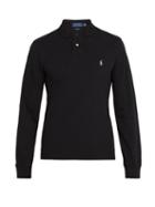 Matchesfashion.com Polo Ralph Lauren - Logo Embroidered Cotton Polo Shirt - Mens - Black