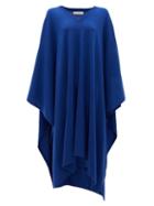 Matchesfashion.com Ryan Roche - Cashmere Poncho Dress - Womens - Blue