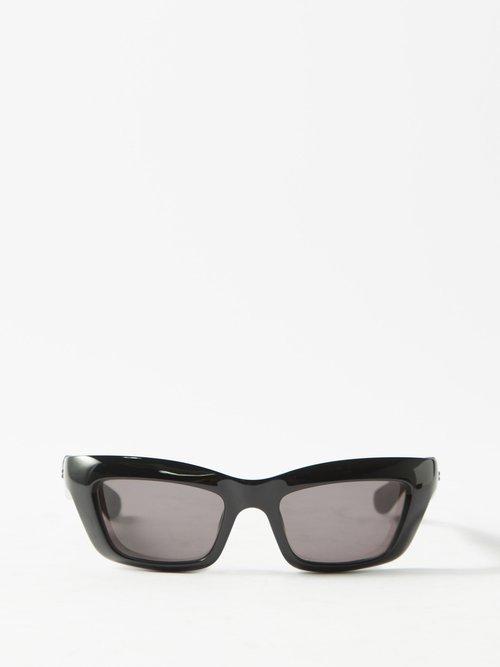 Bottega Veneta Eyewear - Square Bi-colour Acetate Sunglasses - Mens - Black