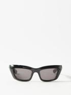 Bottega Veneta Eyewear - Square Bi-colour Acetate Sunglasses - Mens - Black